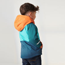 Load image into Gallery viewer, Blue Colourblock Waterproof Fleece Lined Coat (3mths-6yrs)
