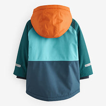 Load image into Gallery viewer, Blue Colourblock Waterproof Fleece Lined Coat (3mths-6yrs)
