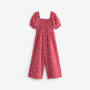 Red Hearts Printed Jumpsuit (3-12yrs)