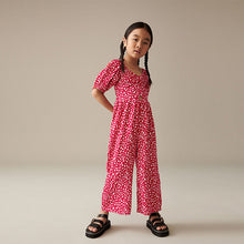 Load image into Gallery viewer, Red Hearts Printed Jumpsuit (3-12yrs)
