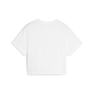 Girls Logo Cropped Tee WhT