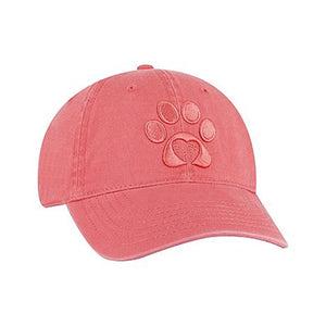 WOMEN'S PAW PRINT TWILL WASHED HAT