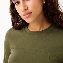 Load image into Gallery viewer, Khaki Green Long Sleeve Corset Top
