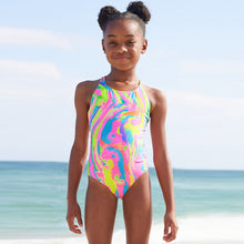 Load image into Gallery viewer, Multi Bright Abstract Print Swimsuit (3-12yrs)
