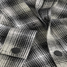 Load image into Gallery viewer, Black/White Long Sleeve Check 100% Cotton Hooded Shirt (3-12yrs)
