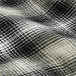 Black/White Long Sleeve Check 100% Cotton Hooded Shirt (3-12yrs)