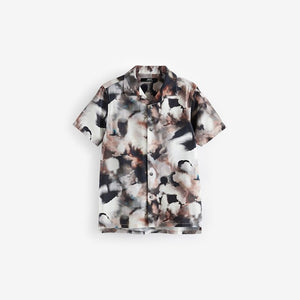 Black Blotch Short Sleeve Printed Shirt (3-12yrs)
