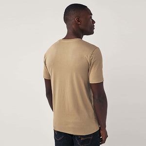 Stone Slim Fit Essential 100% Cotton Crew Neck T-Shirt