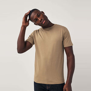 Stone Slim Fit Essential 100% Cotton Crew Neck T-Shirt