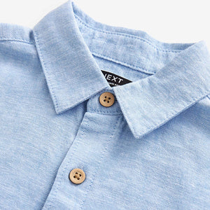 Blue Linen Blend Shirt (3mths-12yrs)