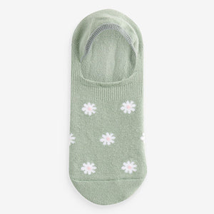 Pastel Spring Animals Print Invisible Trainers Socks 5 Pack