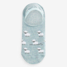 Load image into Gallery viewer, Pastel Spring Animals Print Invisible Trainers Socks 5 Pack
