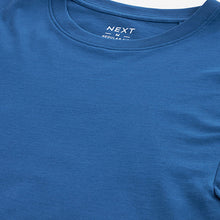 Load image into Gallery viewer, Blue Bright Regular Fit Essential Crew Neck Cotton T-Shirt

