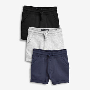 Navy/Black/Grey Jersey Shorts 3 Pack (3mths-6yrs)
