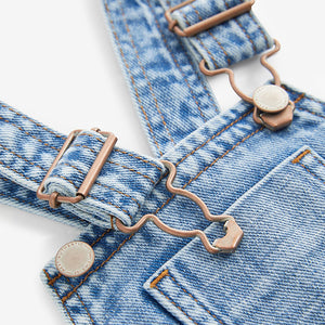 Light Wash 100% Cotton Denim Dungarees (3mths-6yrs)