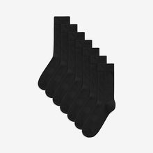 Load image into Gallery viewer, Black Essential Socks 7 Pack
