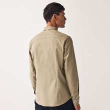 Load image into Gallery viewer, Tan Stretch Oxford Long Sleeve Shirt
