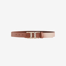 Load image into Gallery viewer, Tan Brown Regular Statement Buckle Leather Belt
