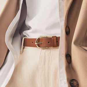 Tan Brown Regular Leather Belt