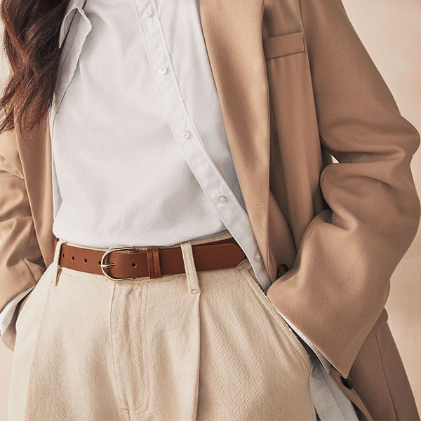 Tan Brown Regular Leather Belt