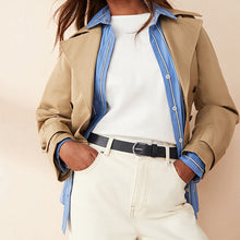 Load image into Gallery viewer, Navy Regular Leather Belt
