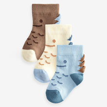 Load image into Gallery viewer, Blue Baby Character Socks 3 Pack (0mths-2yrs)
