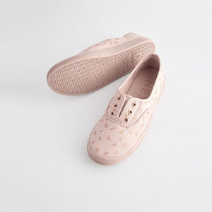 Print Embroidered Forever Comfort® Laceless Canvas Slip-On Trainers