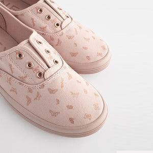 Print Embroidered Forever Comfort® Laceless Canvas Slip-On Trainers