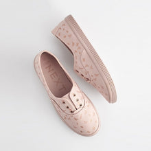 Load image into Gallery viewer, Print Embroidered Forever Comfort® Laceless Canvas Slip-On Trainers
