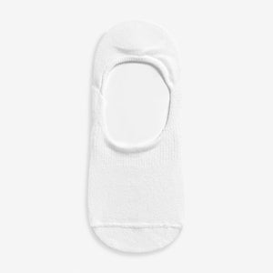 White Metallic Invisible Socks Five Pack