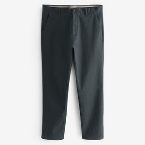 Charcoal Grey Straight Fit Stretch Chinos Trousers