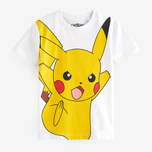 Load image into Gallery viewer, White Pikachu 100% Cotton Pokémon License Short Sleeve T-Shirt (5-12yrs)
