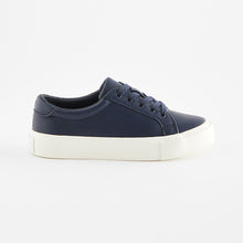 Load image into Gallery viewer, Navy Blue Lace Up Smart Trainers
