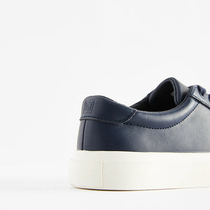 Navy Blue Lace Up Smart Trainers