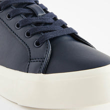 Load image into Gallery viewer, Navy Blue Lace Up Smart Trainers
