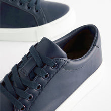 Load image into Gallery viewer, Navy Blue Lace Up Smart Trainers
