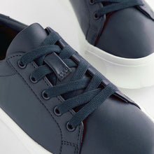 Load image into Gallery viewer, Navy Blue Lace Up Smart Trainers
