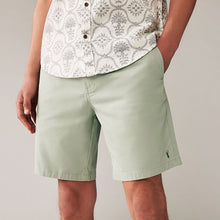 Load image into Gallery viewer, Green Elasticated Waist Chino Shorts
