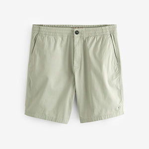 Green Elasticated Waist Chino Shorts