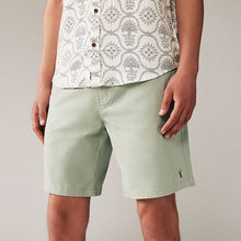 Load image into Gallery viewer, Green Elasticated Waist Chino Shorts
