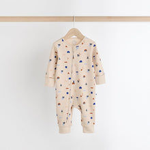 Load image into Gallery viewer, Blue Baby Printed Footless Sleepsuits 4 Pack (0mths-2yrs)
