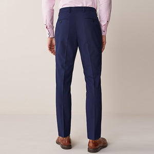 Bright Blue Slim fit Suit Trousers