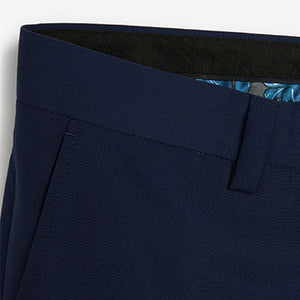 Bright Blue Slim fit Suit Trousers