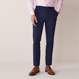 Bright Blue Slim fit Suit Trousers