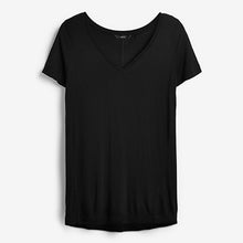 Load image into Gallery viewer, Black Slouch V-Neck T-Shirt
