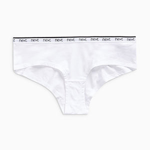 Monochrome Short Cotton Rich Logo Knickers 4 Pack