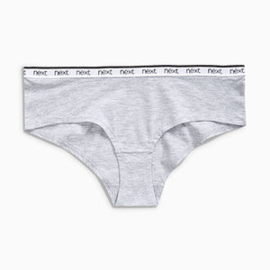 Monochrome Short Cotton Rich Logo Knickers 4 Pack