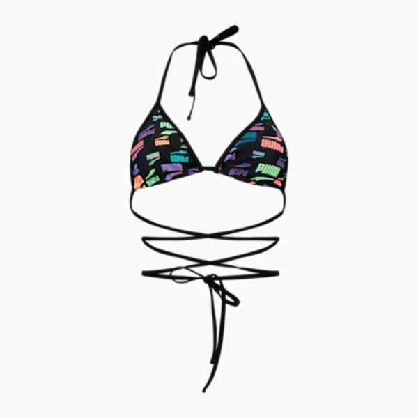 PUMA Swim Women's Wrap Around Triangle Bikini Top