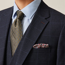 Load image into Gallery viewer, Navy Blue Prince of Wales Tailored fit Check Suit: Jacket
