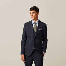 Load image into Gallery viewer, Navy Blue Prince of Wales Tailored fit Check Suit: Jacket
